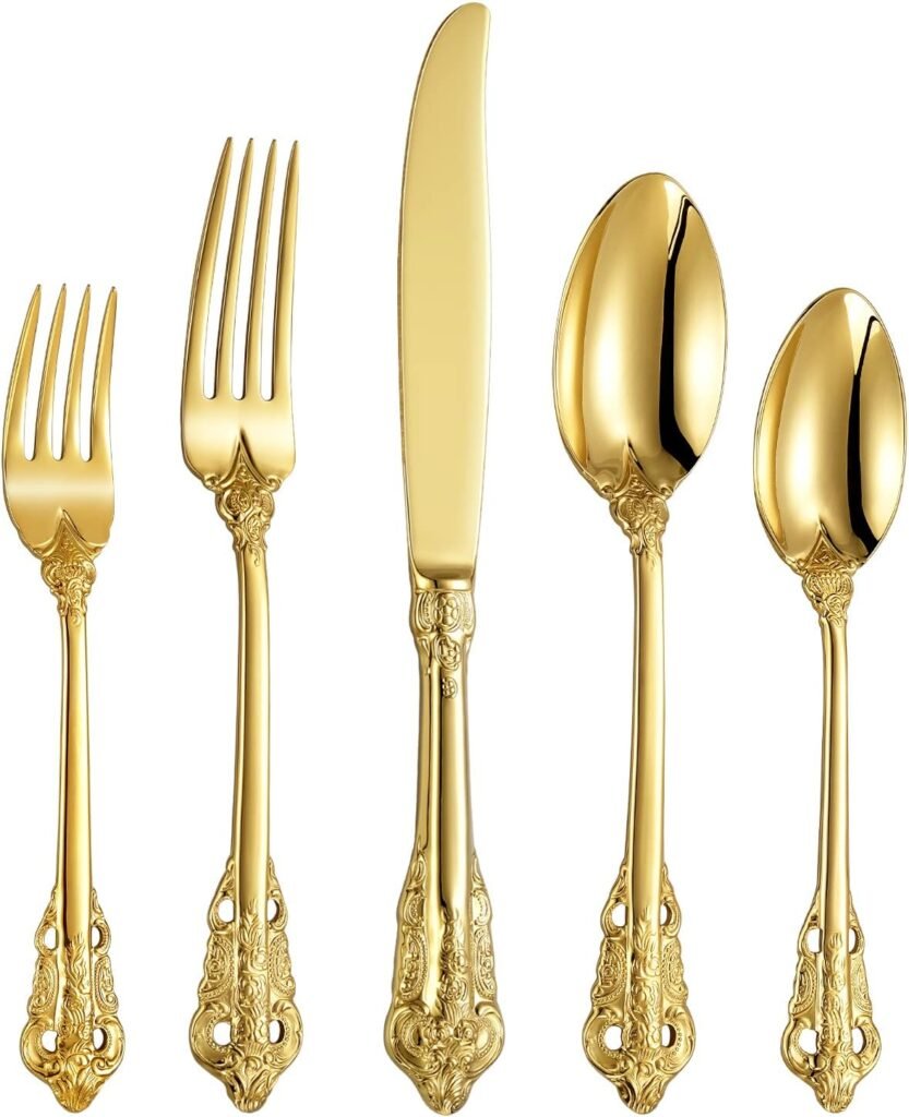 How to set a Beautiful Easter Table gold flatware