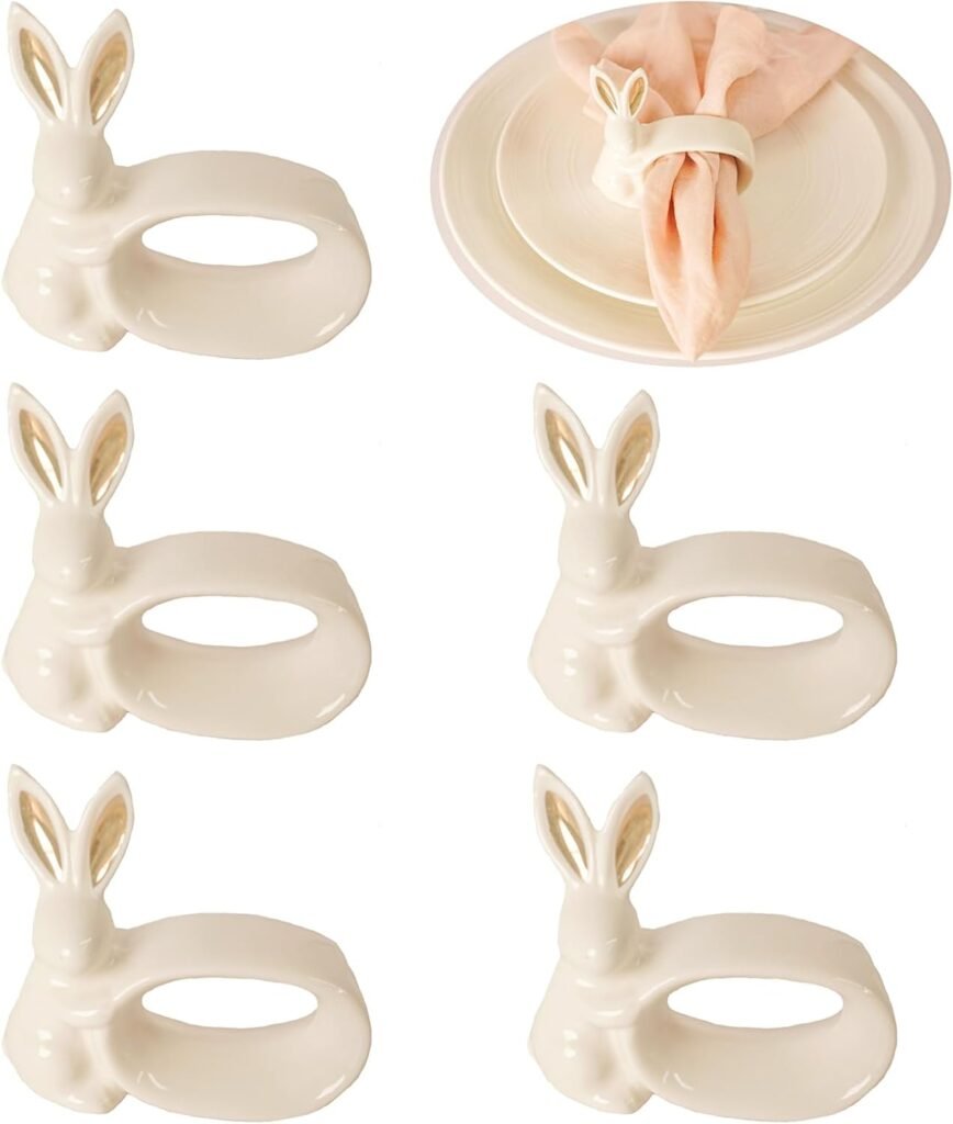 How to set a Beautiful Easter Table bunny napkin ring